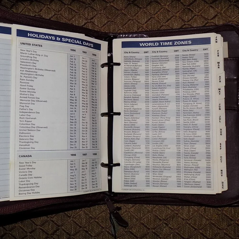 New Wall Street Collection day planner w/ extra note pages